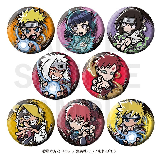 『NARUTO -ナルト- 疾風伝』イートゥーン トレーディングメタリック缶バッジ A(全8種)【BOX】
