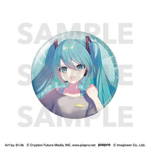 『Fit Boxing feat. 初音ミク』Art by さいね グリッター缶バッジ 初音ミク