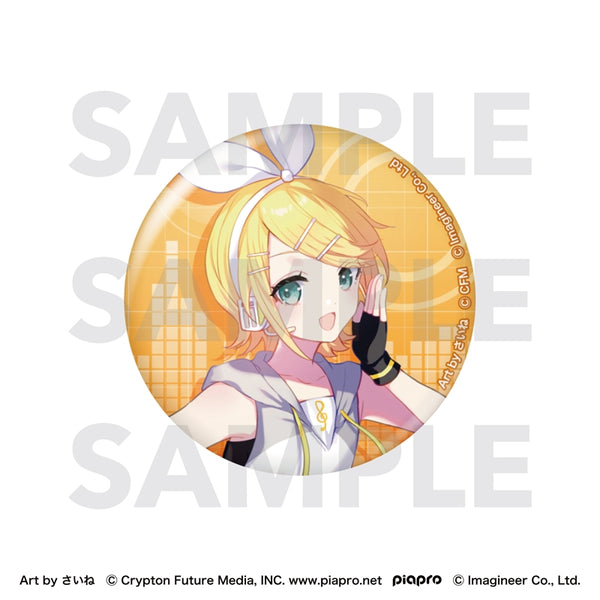 "Fit Boxing feat. Hatsune Miku" Art by Saine Glitter Pin Badge: Kagamine Rin