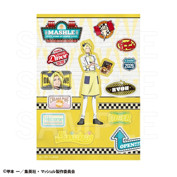 『マッシュル-MASHLE-』PUMP UP DINER 3 ダイカットステッカー ライオ・グランツ
