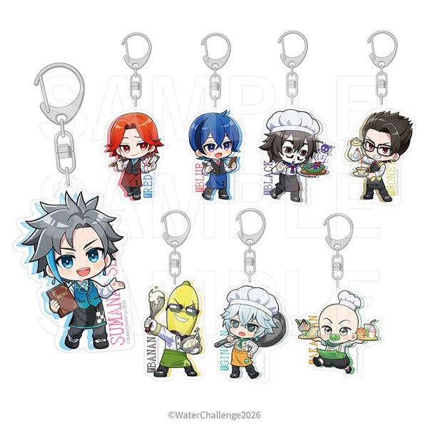 『ウォーターチャレンジ×E-DINER』トレーディングアクリルキーホルダー(全8種)【BOX】