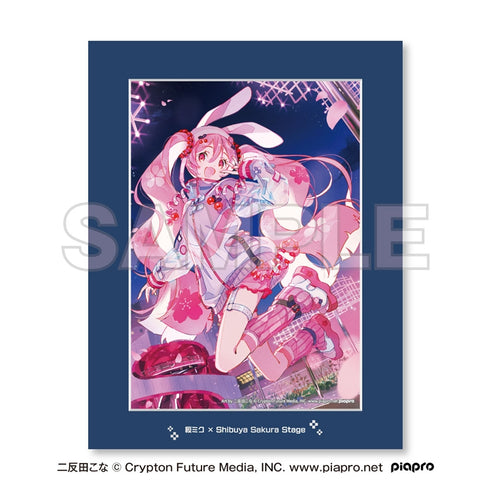 『桜ミク×Shibuya Sakura Stage』キャラファインマット Art by 二反田こな