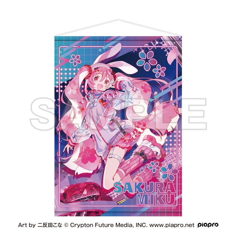 桜ミク×Shibuya Sakura Stage』B2タペストリー Art by 二反田こな