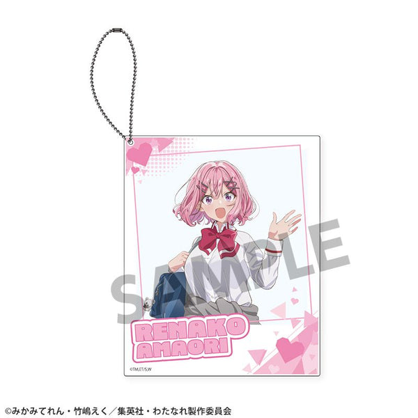 『わたしが恋人になれるわけないじゃん、ムリムリ!(※ムリじゃなかった!?)』ポラロイド風アクリルキーホルダー 甘織れな子