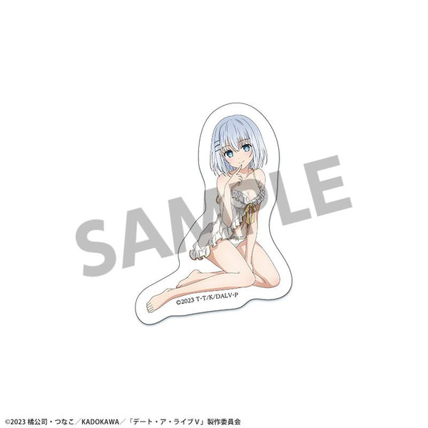 『デート・ア・ライブV』描き下ろしダイカットステッカー 鳶一折紙 ナイトウェア ver.