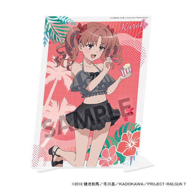 『とある科学の超電磁砲T』描き下ろしビジュアルアクリルプレート 白井黒子 バカンス ver.