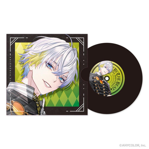 "NIJISANJI EN" Anniversary Project BY THE BEAT Record-Shaped Coaster (with Paper Sleeve) Keirix Devonaire