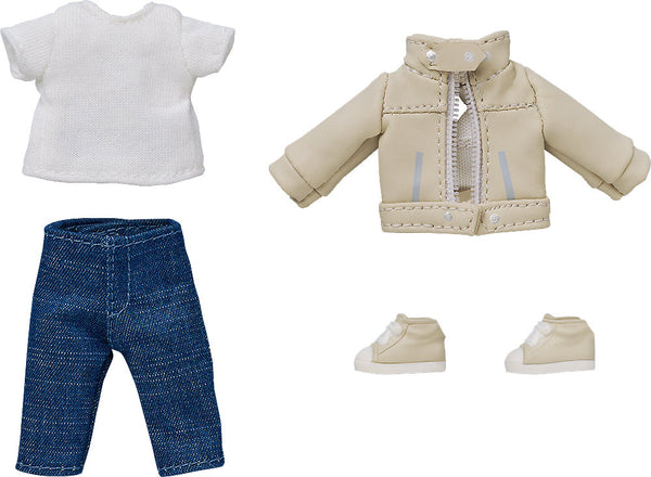 『ねんどろいどどーる』おようふくセット ライダースジャケット(アイボリー)