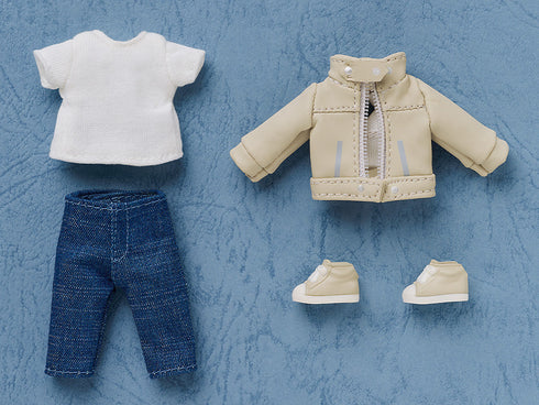 『ねんどろいどどーる』おようふくセット ライダースジャケット(アイボリー)