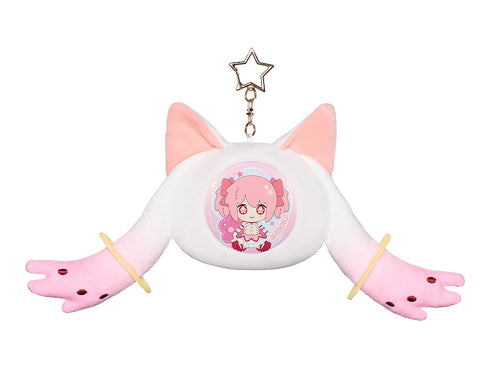 "Puella Magi Madoka Magica: The Story of Rebellion" Fluffy Pin Badge Case Keychain Set