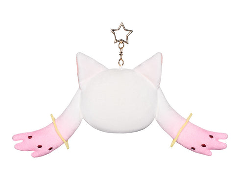 "Puella Magi Madoka Magica: The Story of Rebellion" Fluffy Pin Badge Case Keychain Set