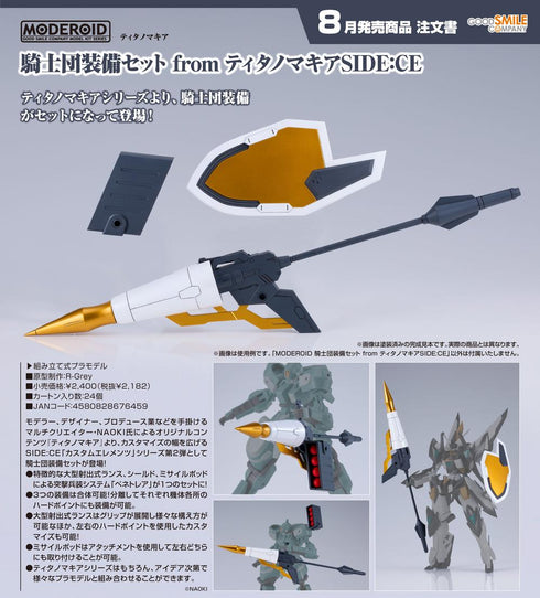 "Titanomachy" MODEROID Knight Corps Equipment Set from SIDE:CE