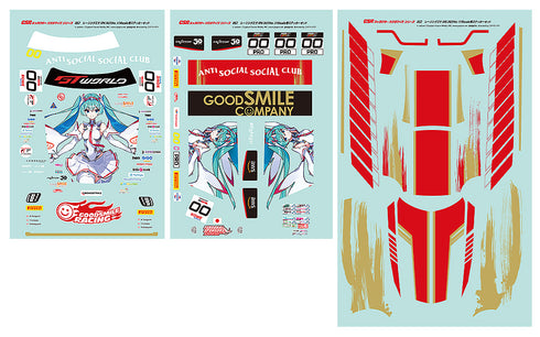 『初音ミク GTプロジェクト』GSRキャラクターカスタマイズシリーズ052 レーシングミク SPA 2025Ver. 1/10scale用ステッカーセット