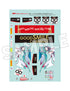 『初音ミク GTプロジェクト』GSRキャラクターカスタマイズシリーズ052 レーシングミク SPA 2025Ver. 1/10scale用ステッカーセット