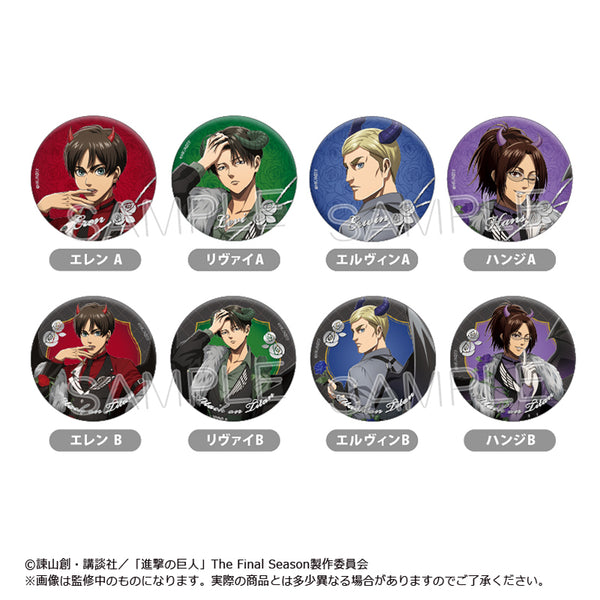 『進撃の巨人』箔押し缶バッジ DEVIL Ver.【BOX】