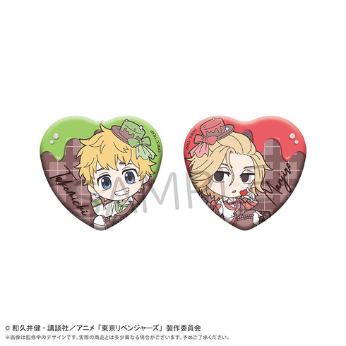 『東京リベンジャーズ』ミニキャラハート缶バッジセット ショコラ Ver. 花垣&佐野