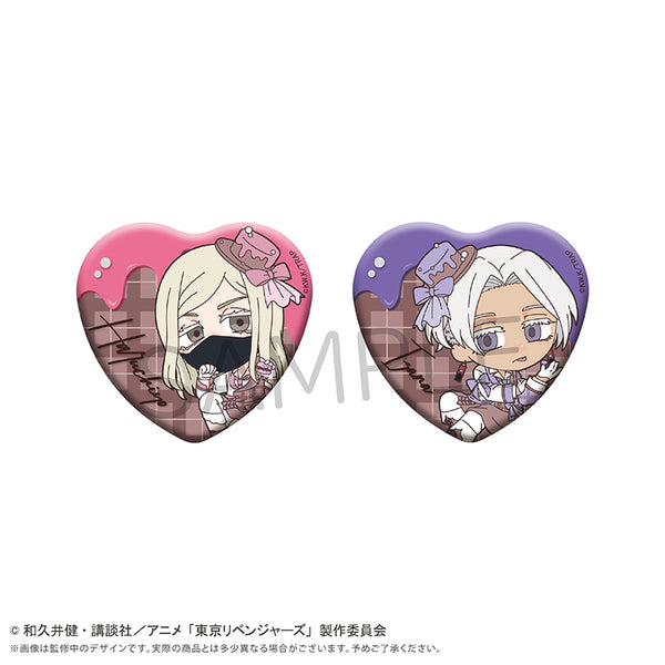 『東京リベンジャーズ』ミニキャラハート缶バッジセット ショコラ Ver. 三途&黒川