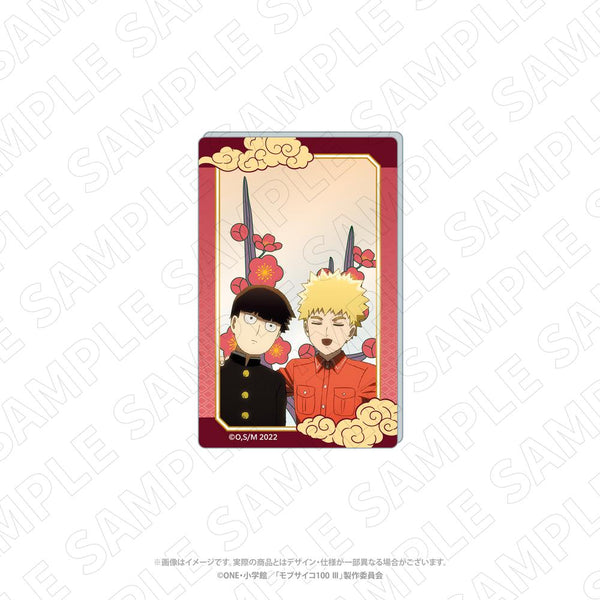 "Mob Psycho 100 III" Character-themed Toy: Hanafuda-Patterned Acrylic Cards (Shigeo Kageyama & Teruki Hanazawa)