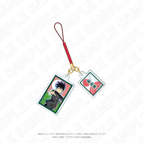 "Mob Psycho 100 III" Character-themed Toy: Hanafuda-Patterned Acrylic Netsuke Strap (Ritsu Kageyama)