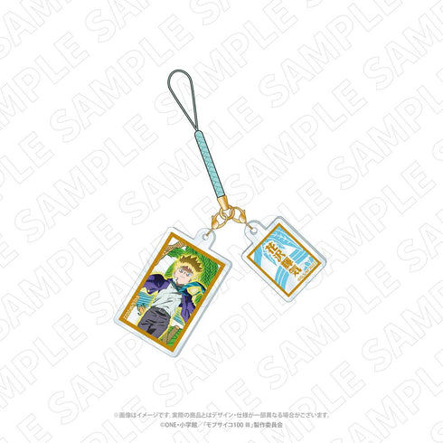 "Mob Psycho 100 III" Character-themed Toy: Hanafuda-Patterned Acrylic Netsuke Strap (Teruki Hanazawa)