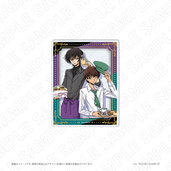 "Code Geass: Lelouch of the Rebellion" 3 o'clock Original Acrylic Card A (Lelouch & Suzaku)