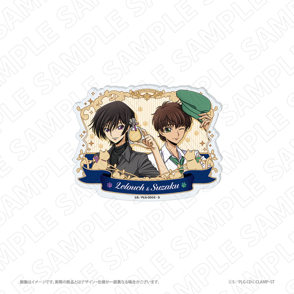 "Code Geass: Lelouch of the Rebellion" 3 o'clock Original Acrylic Card B (Lelouch & Suzaku)