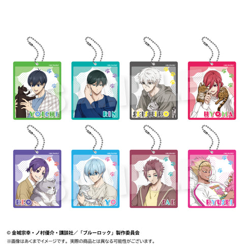 Blue Rock" Trading Acrylic Key Chain: Playing with Cats Ver.