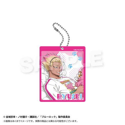 Blue Rock" Trading Acrylic Key Chain: Playing with Cats Ver.