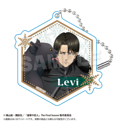 "Attack on Titan" Acrylic Keychain: Winter Animals Ver. - Levi
