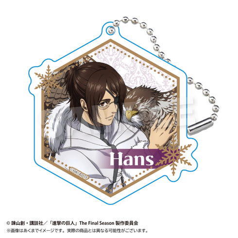 "Attack on Titan" Acrylic Keychain: Winter Animal Ver. Hanji