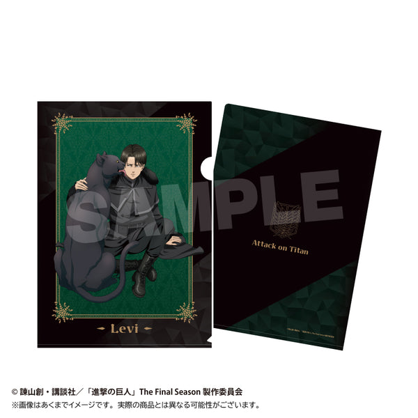 《進擊的巨人》透明文件夾 冬季動物版 利威