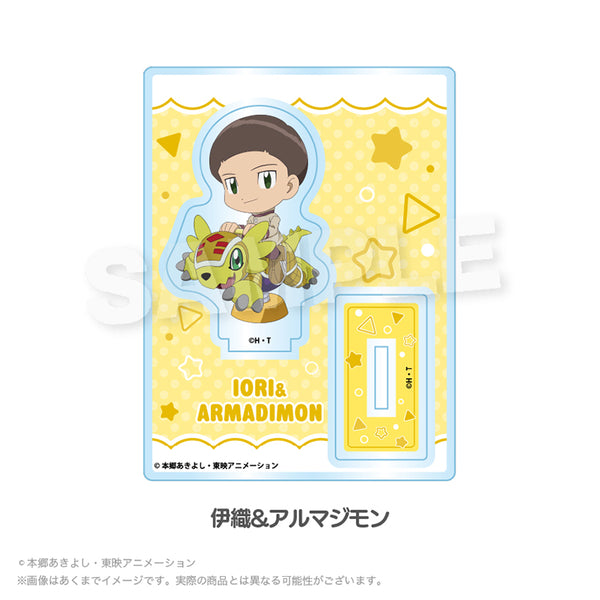 『デジモンアドベンチャー』デジモンアドベンチャー02 ミニキャラスタンド 遊具Ver. 伊織&アルマジモン