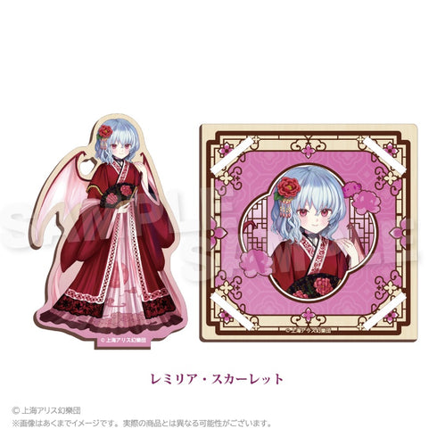 『東方Project』木製スタンドコースター 中華風ドレスVer. レミリア・スカーレット