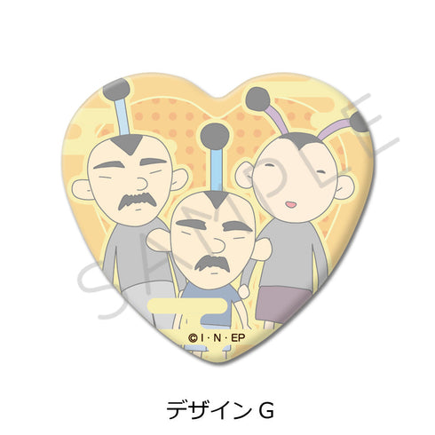 『おじゃる丸』ハート型缶バッジ デザインG
