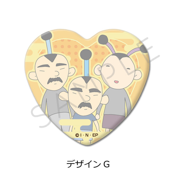 『おじゃる丸』ハート型缶バッジ デザインG