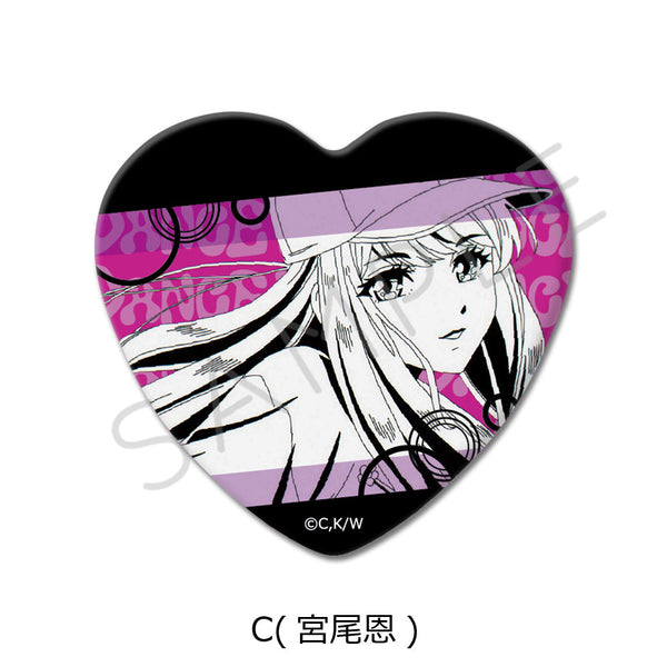 『ワンダンス』ハート型缶バッジ C 宮尾恩
