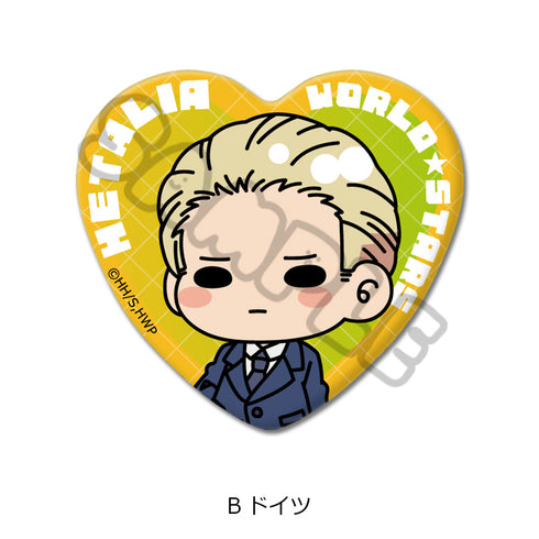 『ヘタリア World☆Stars』ハート型缶バッジ B ドイツ