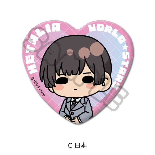 『ヘタリア World☆Stars』ハート型缶バッジ C 日本