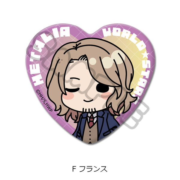 『ヘタリア World☆Stars』ハート型缶バッジ F フランス