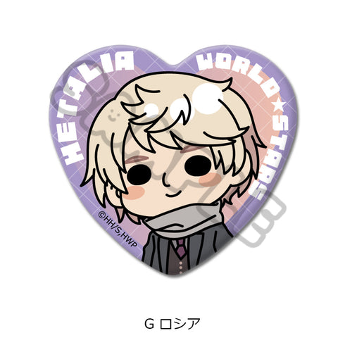 『ヘタリア World☆Stars』ハート型缶バッジ G ロシア
