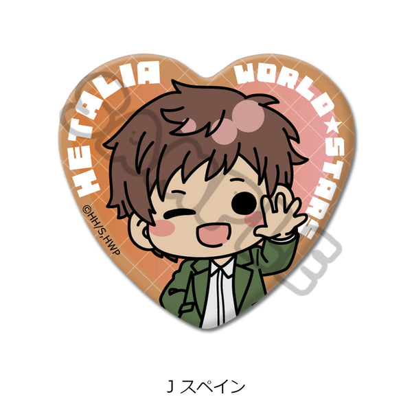『ヘタリア World☆Stars』ハート型缶バッジ J スペイン