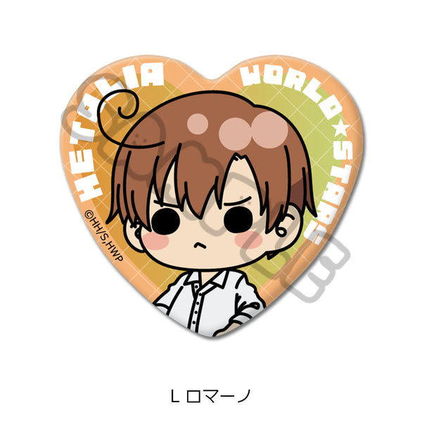 『ヘタリア World☆Stars』ハート型缶バッジ L ロマーノ