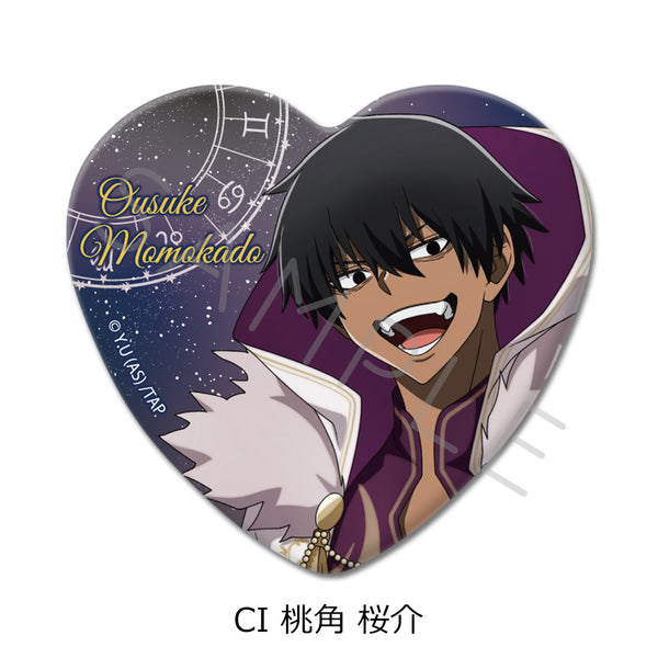 『桃源暗鬼』第4弾 ハート型缶バッジ CI 桃角桜介