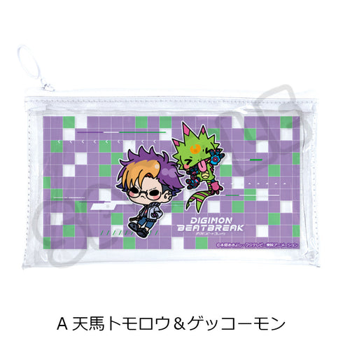 『DIGIMON BEATBREAK』フラットクリアポーチ A 天馬トモロウ&ゲッコーモン