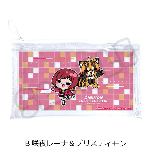 『DIGIMON BEATBREAK』フラットクリアポーチ B 咲夜レーナ&プリスティモン