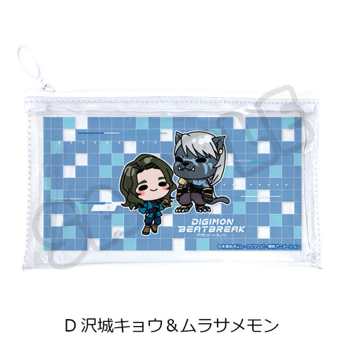 『DIGIMON BEATBREAK』フラットクリアポーチ D 沢城キョウ&ムラサメモン