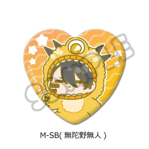 『桃源暗鬼』第3弾 ハート型缶バッジ M-SB 無陀野無人