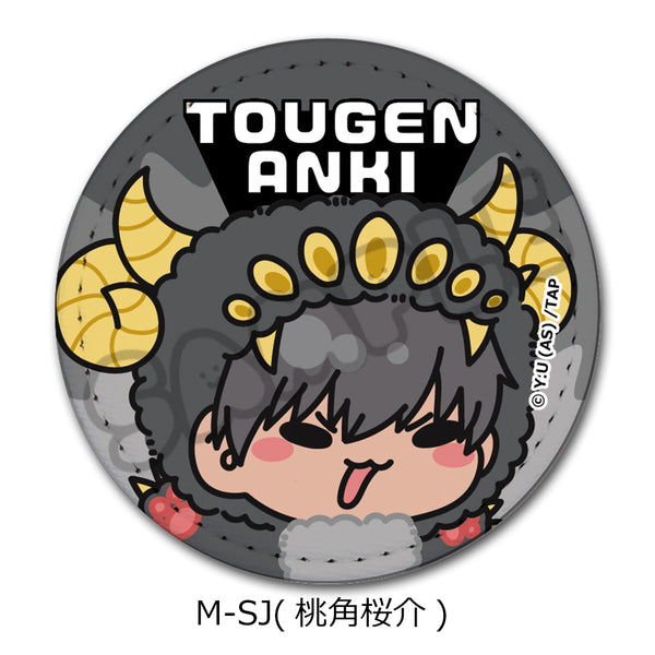 『桃源暗鬼』第3弾 レザーバッジ(丸形) M-SJ 桃角桜介