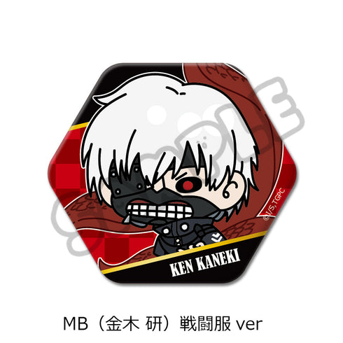 『東京喰種トーキョーグール』六角形缶バッジ MB 金木研 戦闘服Ver.