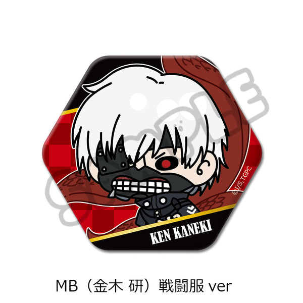 『東京喰種トーキョーグール』六角形缶バッジ MB 金木研 戦闘服Ver.